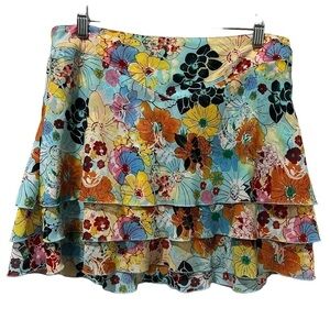 Thalia Sodi 5/6 Juniors Floral Tiered 90’s Retro Mini Skirt O